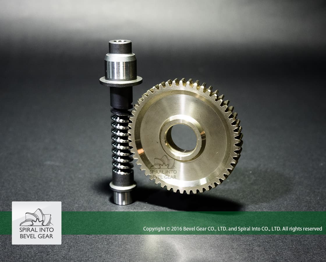Worm and worm gear set for industrial sewing machine